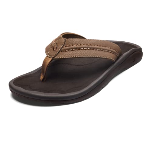 Tan Hokua - OluKai Men's Beach Slides by OluKai - Used condition - US$75.20