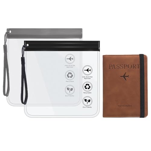 Luxury Travel Bundle: RFID-Blocking PU Leather Passport Holder wi...