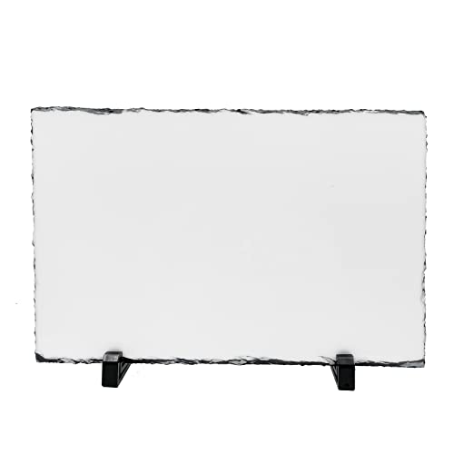 Lyhlya Sublimation Blank Slate Rock 7.8 Inch X 11.8 Inch Customized Memorial Frame With Display Stands Sublimation Personalized Picture Frame For Heat Transfer Printing cover