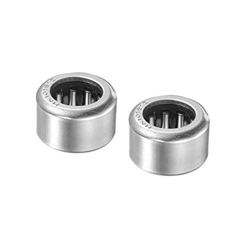 Kozelo 2 Uds HK101610 Aguja Rodillo Cojinetes - [10mm X 16mm X 10mm] Abierto Extremo para Caja Cambios Uso, Cromo Acero Rodillos