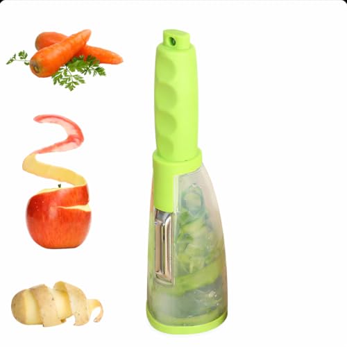 Nature+ Vegetable Peeler Fruit Peeler with Container Stainless Steel Blade