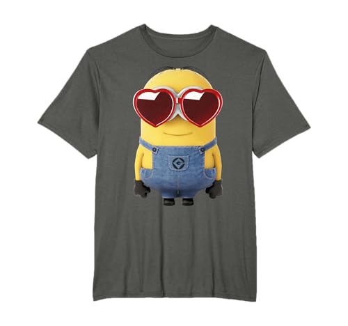 Minions Valentine's Day Dave Heart Glasses Camiseta