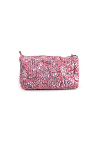 Image of Block N Style's Travel Hanging Toiletry Bag Pouch Dopp Kit for Men and Women Organizer for Cosmetics, Makeup Brushes, Jewelry, Shaving Tools and Travelling Accessories Pink