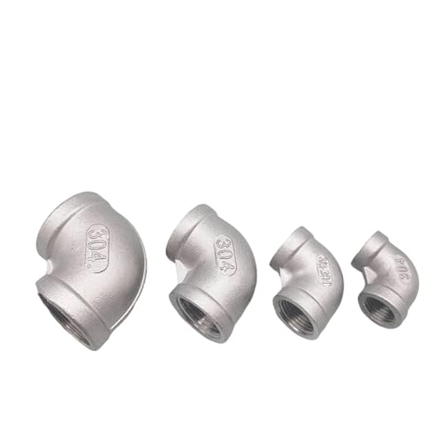 Codo de acero de 90 grados hembra para tuberías roscadas de 1/2 5