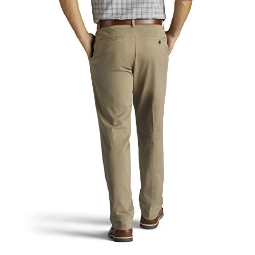 Lee Men's Performance Series Extreme Comfort Relaxed Pant, Khaki, 42W X 30L #TOP1