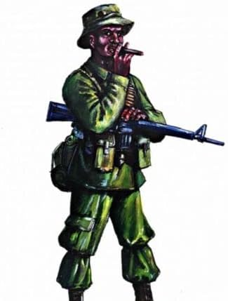 Plastic Figures Mars Figures 32006-1/32 US Infantry, Vietnam War, Scale Plastic Model kit