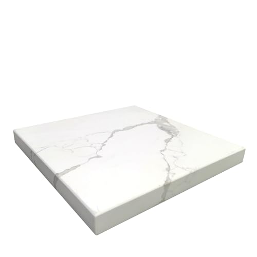 FixtureDisplays® 11.81 X 11.81 X 1.18 Inch Quartz Stone Countertop Slab, Scratch Resistant, Durable Quartz Surface Panel for Kitchen, Island, Wall & Custom Applications 18773-NF