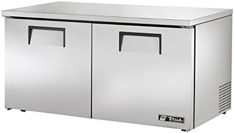 TRUE TUC-60-LP-HC Low Profile 60" Two Section Undercounter Reach-In Refrigerator, Solid Doors
