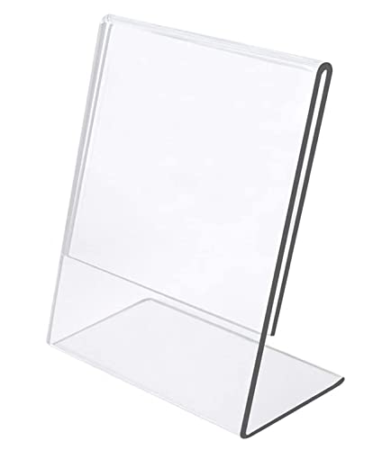 Image of Parikshit Sublimation 7x5 inch Portrait Acrylic Sign Holder Table top Display Stand for Exhibition menu Photo Flyer brochure (5X7 Inch - 1pc, Portrait)