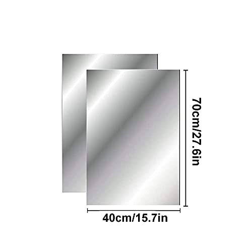 Cuayaes Self-Adhesive Mirror Sheets, Flexible Mirror Wall Stickers, Soft Non Glass For Home Decor(27.6Inch×15.7Inch) #TOP1