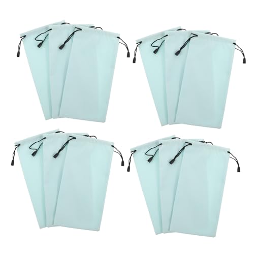 TOGEVAL 16個スキーゴーグル収納袋 軽量ソフト製巾着ポーチ 調節可能な防塵保護ケース スキー用メガネカバー ユニバーサルフィットボード用