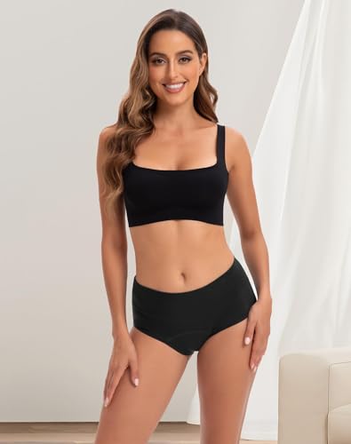 Image of INNERSY Period Underwear for Women Leakproof High Waisted Menstrual Cotton Panties 3 Pack