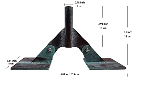 Clyb Weathervane Parts & Hardware Weathervane Mounting Copper Plating Weather Vanes Roof Mounts Adjustable, Rustproof, Stable #TOP5