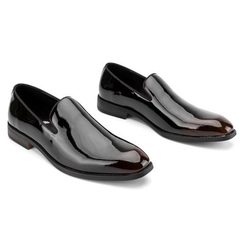 Image of JITAI Men's Dress Shoes - Casual Rubber & Leather Loafers for Men - Fashion Business Formal Wear