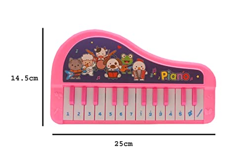 Image of VGRASSP Musical Animal Piano Toy for Kids - Electronic Keyboard Instrument with 5 Modes - Colorful Educational Piano with Animal Sounds - Color As Per Stock
