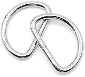 Booly Pack of 30 Silver D Ring Metal D Ring Buckles 26mm D Rings for Bag, Buckle, Straps, Belt, Backpack DIY Accessories