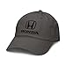 Honda Black H Logo Adjustable Baseball Hat, Asphalt Grey, One Size