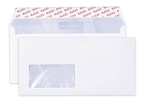 Elco 30778 Premium Briefumschlag, Dinlang, 80 g, weiß, C5 Cover