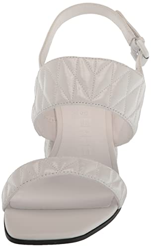 Image of Karl Lagerfeld Paris womens Sarina Quilted Open Toe Leather Heeled Sandal