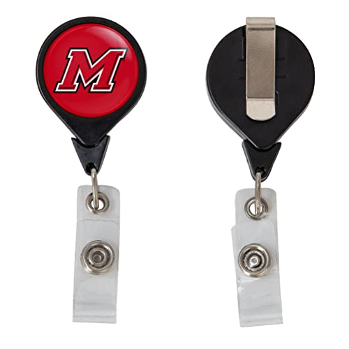 Desert Cactus Marist College Retractable Badge Holder Red Foxes ID Reel with Ticket Clip for Lanyard, Work, School & Office Access