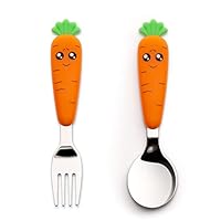 Baby Besteckset, Witbicg Baby Lernlöffel Kinderbesteck Besteck Baby Löffel Selber Essen, Kinder Löffel Und Gabeln Selbsternährend, Es Wird Für Kinder Nach 18 Monaten Empfohlen (Gabel + Spoon)