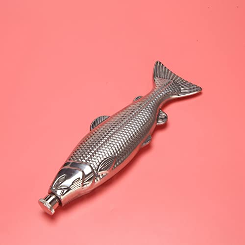 Flasque en forme de poisson en acier inoxydable durable au design soigné