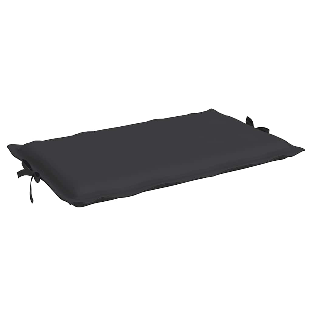 Cuscino per Lettino Prendisole da Giardino Nero 186x58 cm