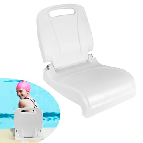Poolside Chairs for Pool Edge - Foldable Flip Seat, Portable Outdoor Chair for Tailgating, Beach & Pool Accessories, Provides Back Support