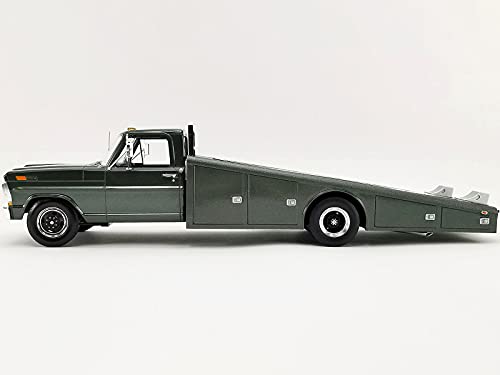 Modelo a Escala 1:18 del Camión Rampa Ford F350 1970 Verde Oscuro Metálico de LIMITED EDITION ACME miniatura 4