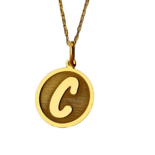 Colgante con nombre y letra C en plata de ley 925 para regalo del Día de la Madre
