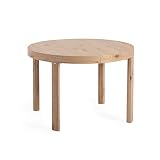 Kave Home Colleen – Mesa extensible redonda – Madera maciza – 120 (170) x 120 cm