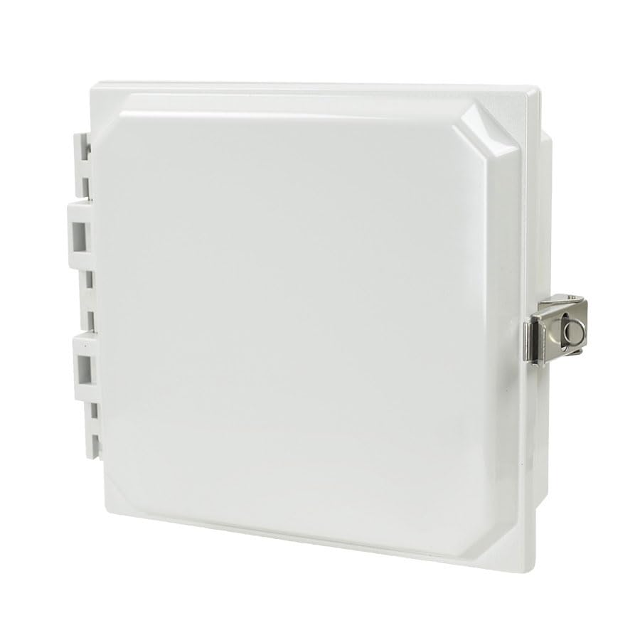 Allied Moulded 8" x 8" HMI Cover Kit, Gray (RAL 7035), Polycarbonate, Stainless Steel, Includes 8 Screws, Water Resistant