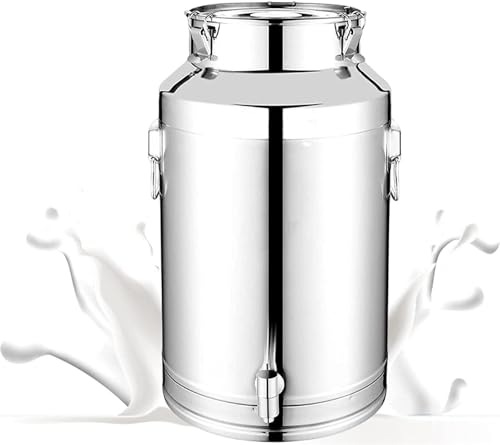 Lattiera in acciaio inox con coperchio sigillato, contenitore versatile per liquidi e solidi, ideale per conservare vino, acqua, olio e tè