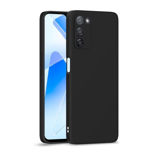 Image of Outlouders Back Cover for Oppo A55 | Camera Protection | Durable Soft Matte Silicone Bumper Case (Black)