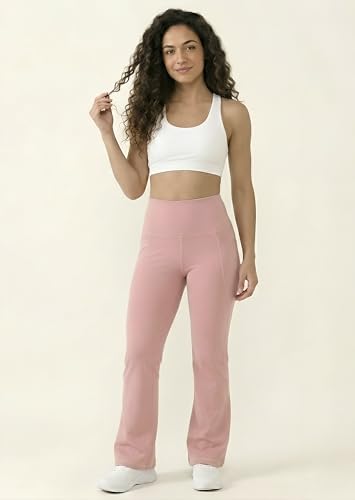 Image of Rock Paper Scissors Premium Flare Gym Pants High Waist Stretchable Flared Leggings with Pockets Gym wear /Active Wear Tights Yoga Pants Womens Workout Tights Gym Tight Black