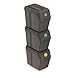 Prosperplast Juego de 3 cubos de reciclaje capacidad total 60 litros, apilable, compartimentos en color gris, 3x20 Litros