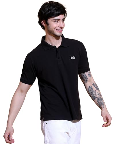 Image of Men's Polo T-Shirt Cotton Casual Comfortable Relaxed Fit Regular Collar Neck Stylish Half Sleeves Daily Office Formal Wear T-Shirt for Men