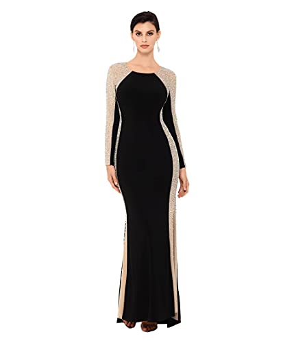 Image of Xscape Women's Xscape Women's Scuba V-Neck Ruffle 3 /4 Sleeve Midi Dress