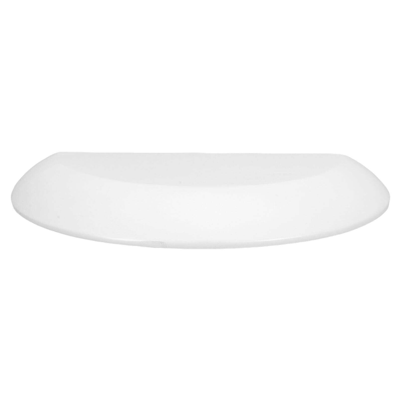 Estantería flotante semicircular Gatuida de madera maciza blanca mediana para pared de salón