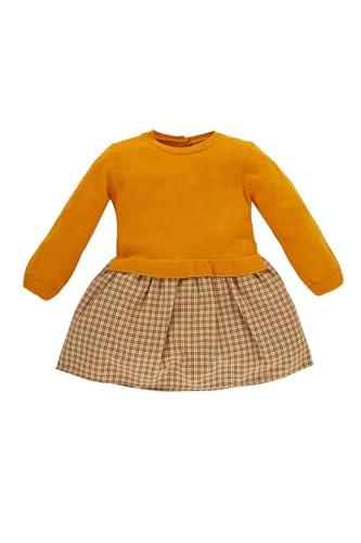 DeFacto Kız Bebek Desenli Uzun Kollu Triko Elbise