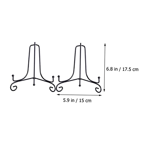 Housoutil 4 Peças De Ferro Forjado Porta-Retrato Porta-Retrato Suporte De Exibição De Placa Suporte