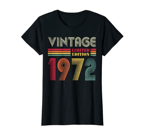 Donna Vintage 1972 50th Birthday Gift Men Women 50 Years Old Maglietta