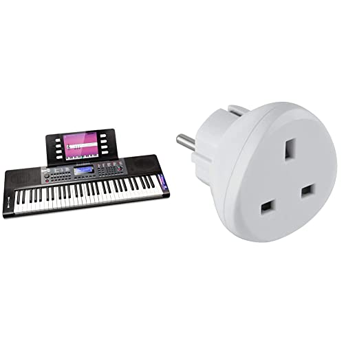 Clavier piano 61 touches avec Pitch Bend et adaptateur de voyage UK vers France