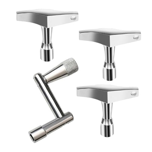 DYNWAVE 4 Pieces Drum Keys Continuous Standard Motion Speed Easy to Use Multifunctional Drum Keys Set for Jazz Drum Acoustic Drum