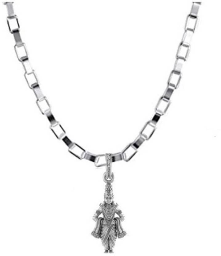 Pendentif en argent sterling Dieu Vishnu Ji et sa chaîne de 55,9 cm