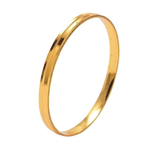 Image of Jewar mandi Bracelet Men's 2.10 Inches One Two Gram Gold Plated Kada Jewelry 7451