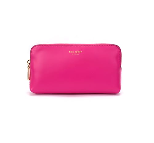 kate spade new york Bolsa feminina com logotipo em relevo com zíper, bolsa removível para transporte e viagem com as mãos livres, marcador rosa, P/M