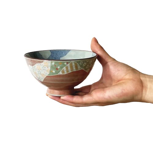 Mino Ware Japan Traditional Style Japanese Ceramics Rice Bowl Chawan Pottery, Dishwasher Microwave Safe Made In Japan (Yuuzen, Small (Nakahira)) #TOP4