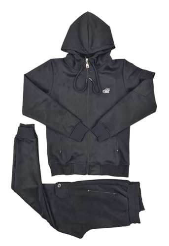 Survêtement à capuche velours homme avec poches cargo fonctionnelles confort