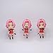 SYLYCS Anime Naruto Haruno Sakura Q Versión Muñeca Figura PVC Material Bolsa Personaje De Juego De Dibujos Animados Amantes del Anime Amantes De Escritorio Decoración Modelo 3D-Hight 10CM (3 Piezas)